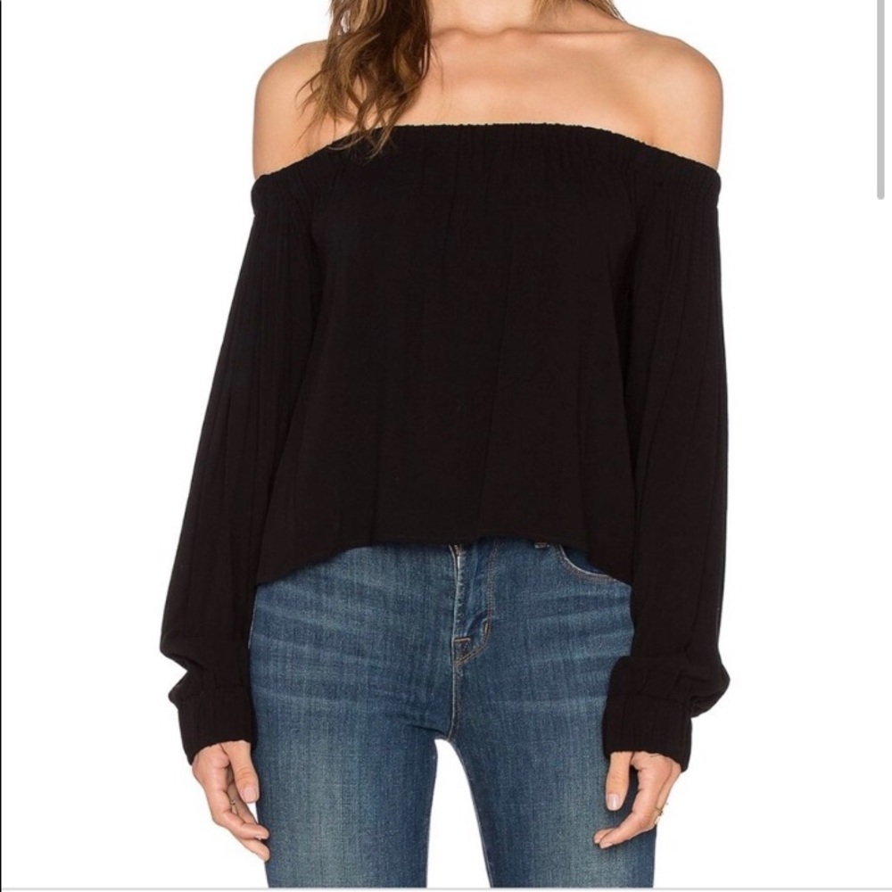 Otis & Maclain off the shoulder top